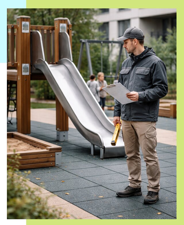 Сертификация детских площадок в Кыштыме от 25965 р. | Алешин-Кшт