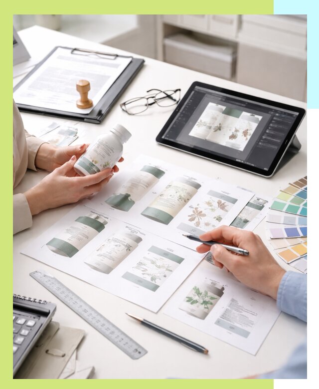 Профессиональная разработка дизайна и текста этикетки продукции в Кыштыме